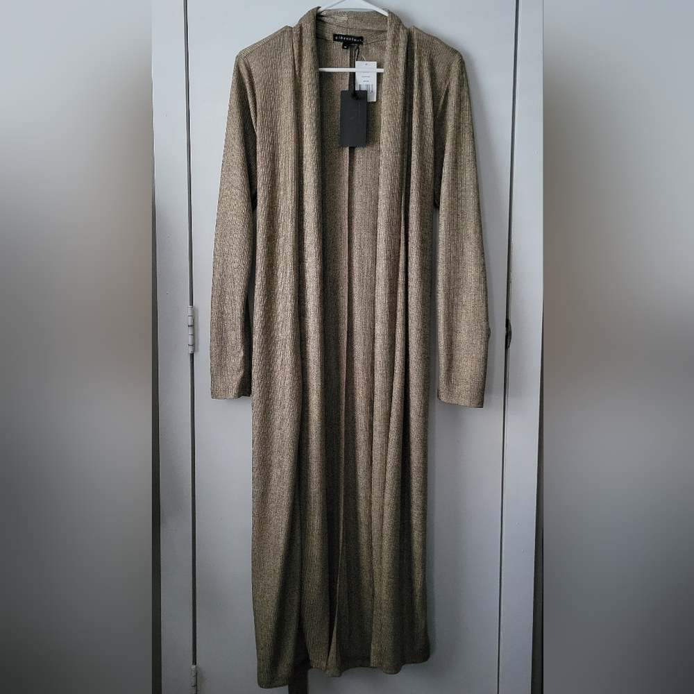 Gibsonlook gold duster cardigan
